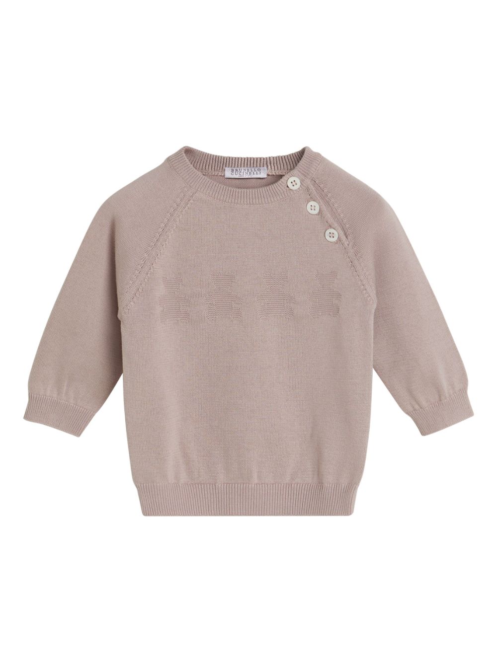 Brunello Cucinelli Kids cotton crew-neck jumper - Pink von Brunello Cucinelli Kids