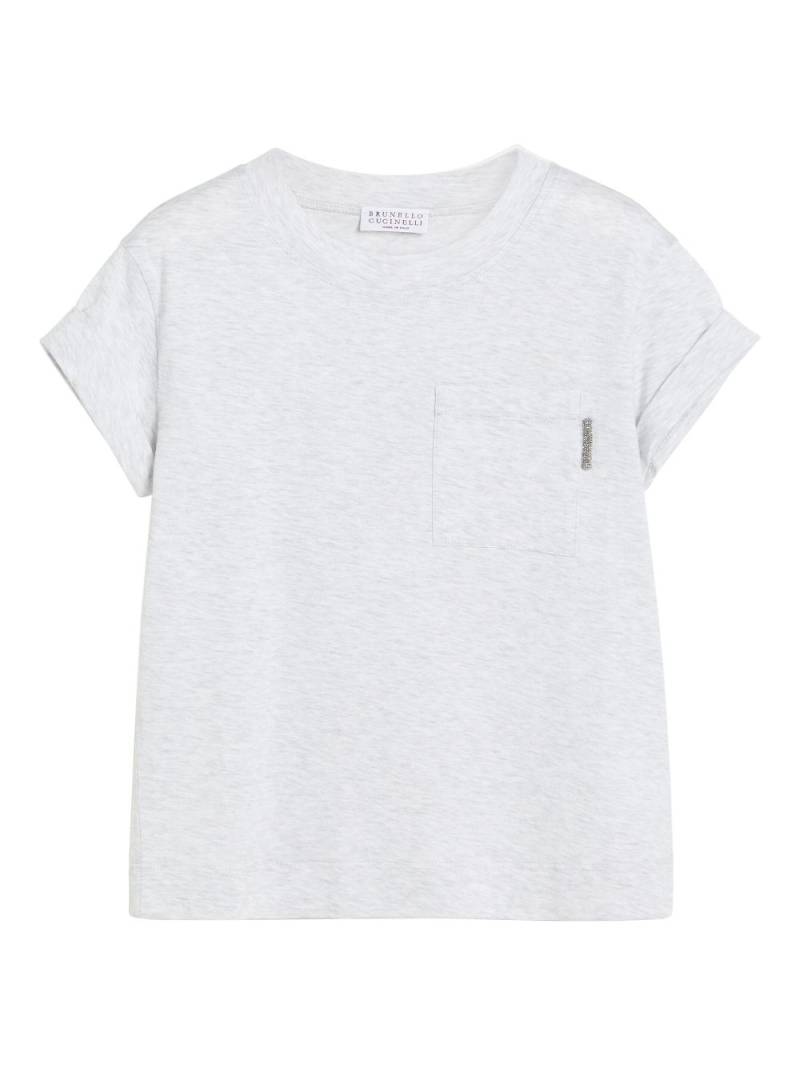 Brunello Cucinelli Kids cotton t-shirt - Grey von Brunello Cucinelli Kids