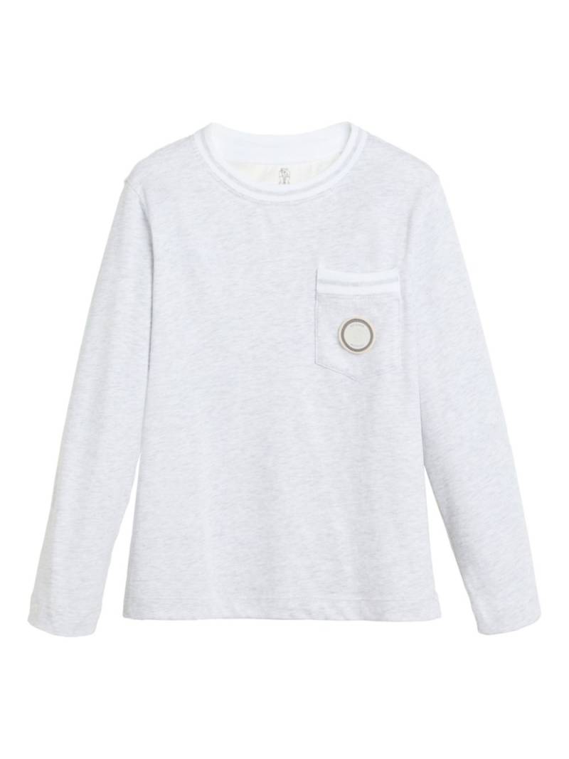 Brunello Cucinelli Kids cotton t-shirt - Grey von Brunello Cucinelli Kids