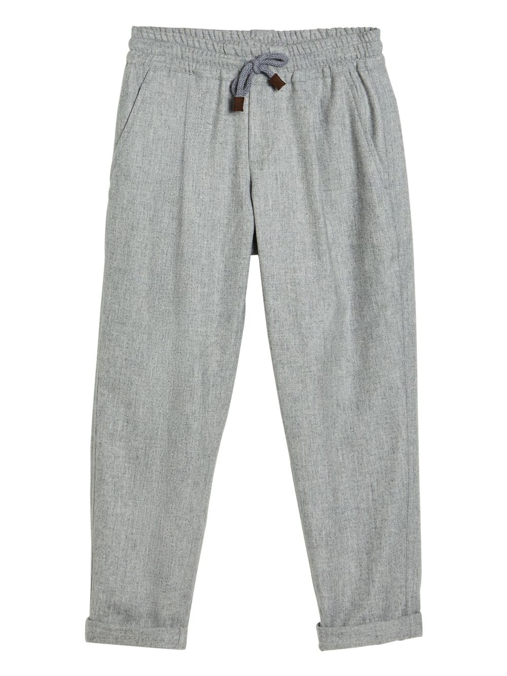 Brunello Cucinelli Kids drawstring-waist track pants - Grey von Brunello Cucinelli Kids