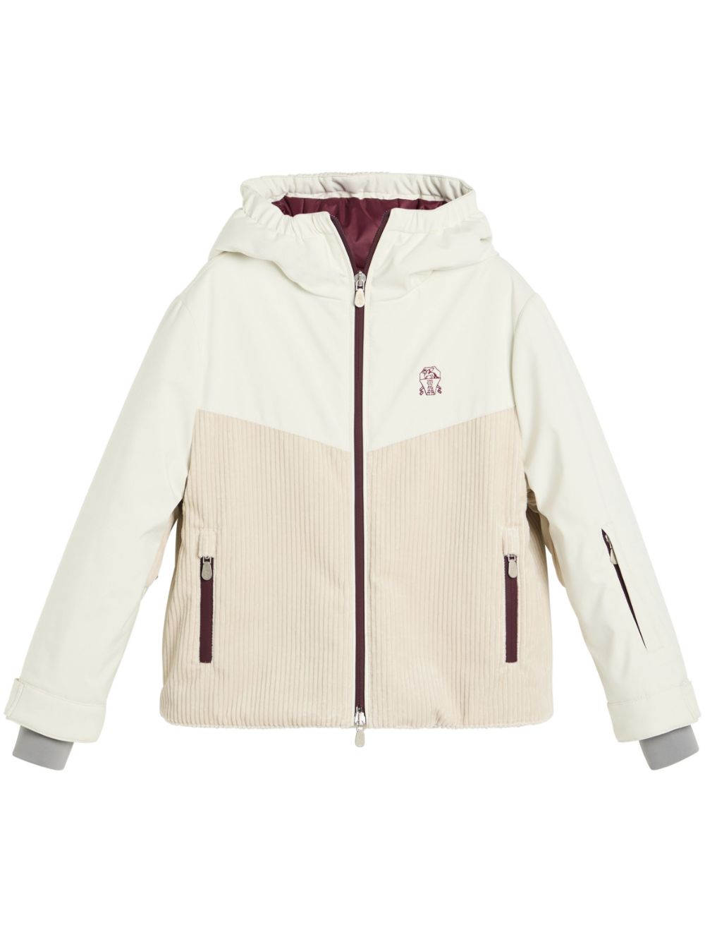 Brunello Cucinelli Kids hooded padded jacket - White von Brunello Cucinelli Kids