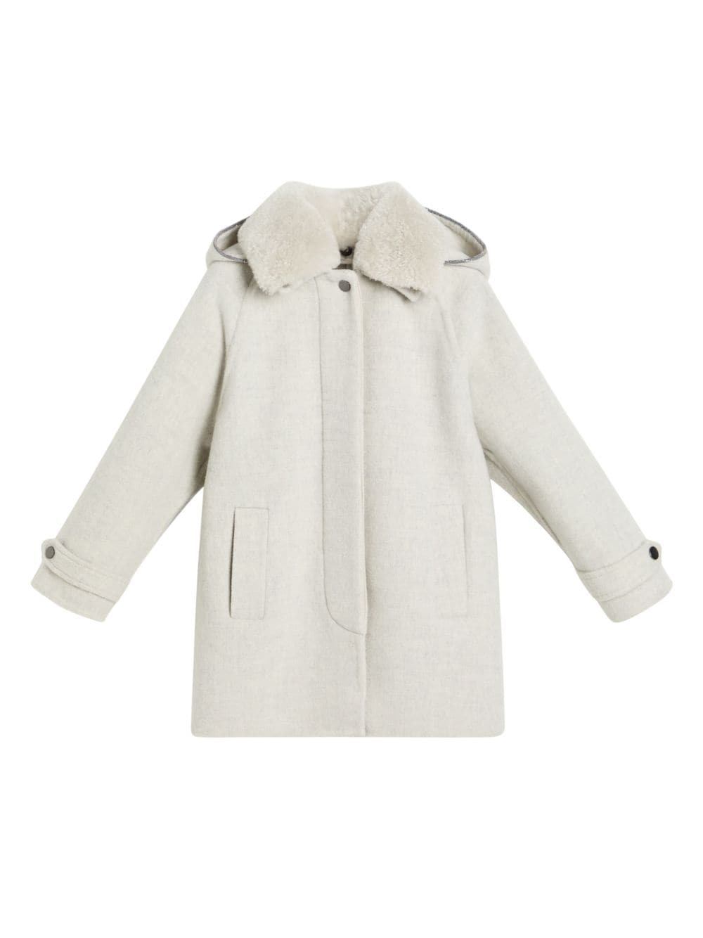 Brunello Cucinelli Kids hooded parka - Grey von Brunello Cucinelli Kids