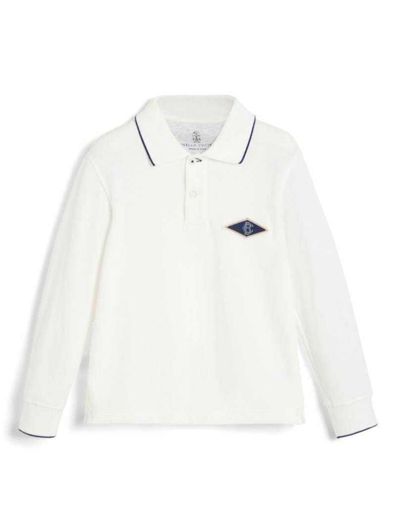 Brunello Cucinelli Kids logo polo shirt - White von Brunello Cucinelli Kids