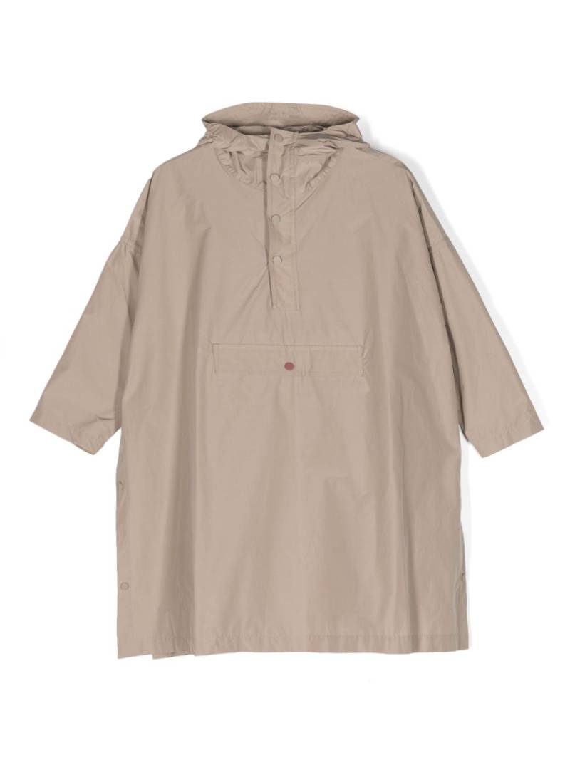 Brunello Cucinelli Kids logo-print raincoat - Grey von Brunello Cucinelli Kids