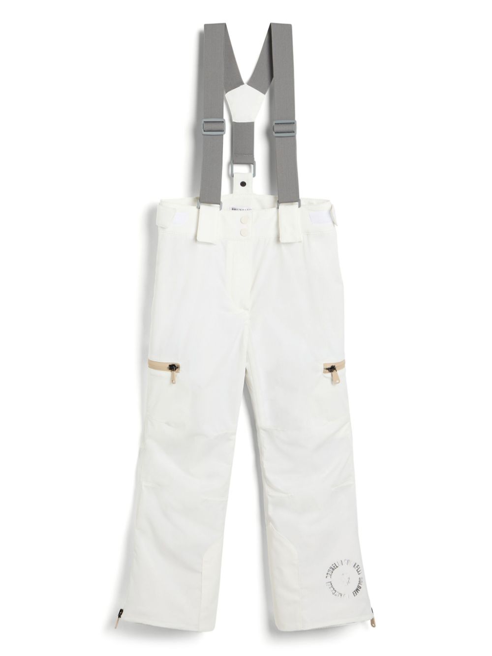 Brunello Cucinelli Kids logo-print trousers - White von Brunello Cucinelli Kids