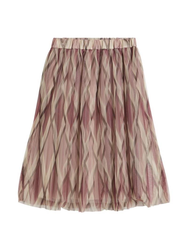 Brunello Cucinelli Kids pleated midi skirt - Pink von Brunello Cucinelli Kids