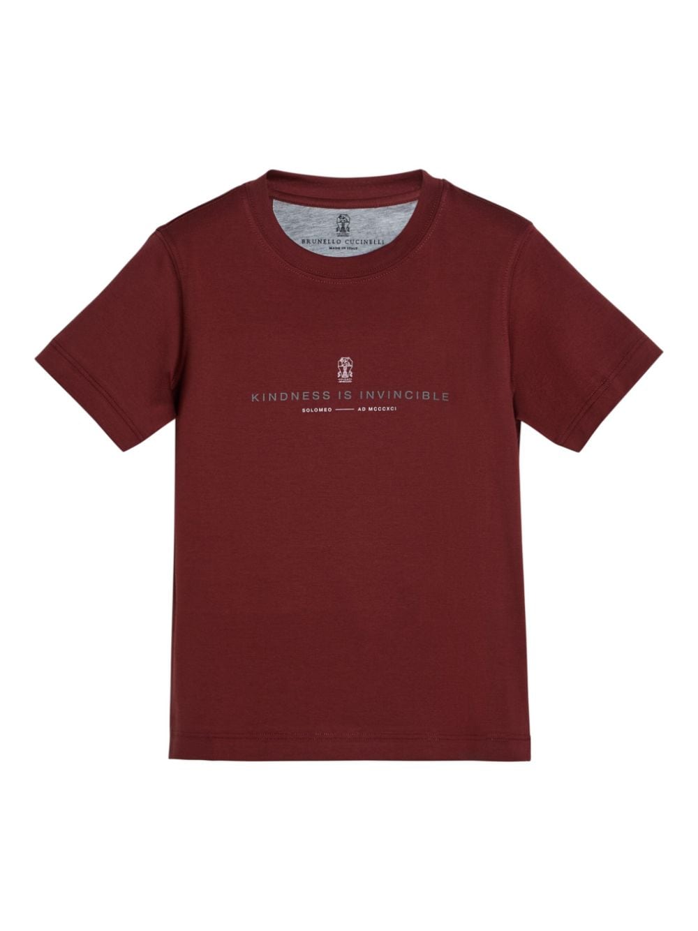 Brunello Cucinelli Kids printed cotton T-shirt - Red von Brunello Cucinelli Kids