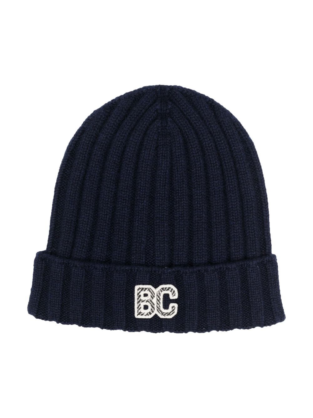 Brunello Cucinelli Kids ribbed-knit cashmere beanie - Blue von Brunello Cucinelli Kids