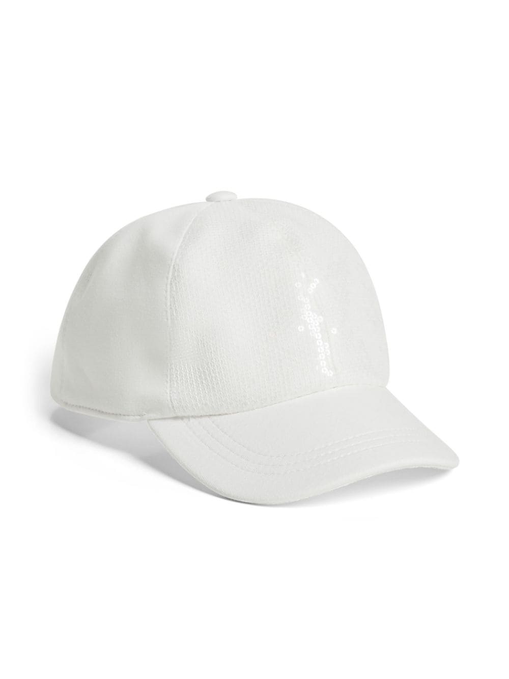 Brunello Cucinelli Kids sequin-embellished cap - White von Brunello Cucinelli Kids