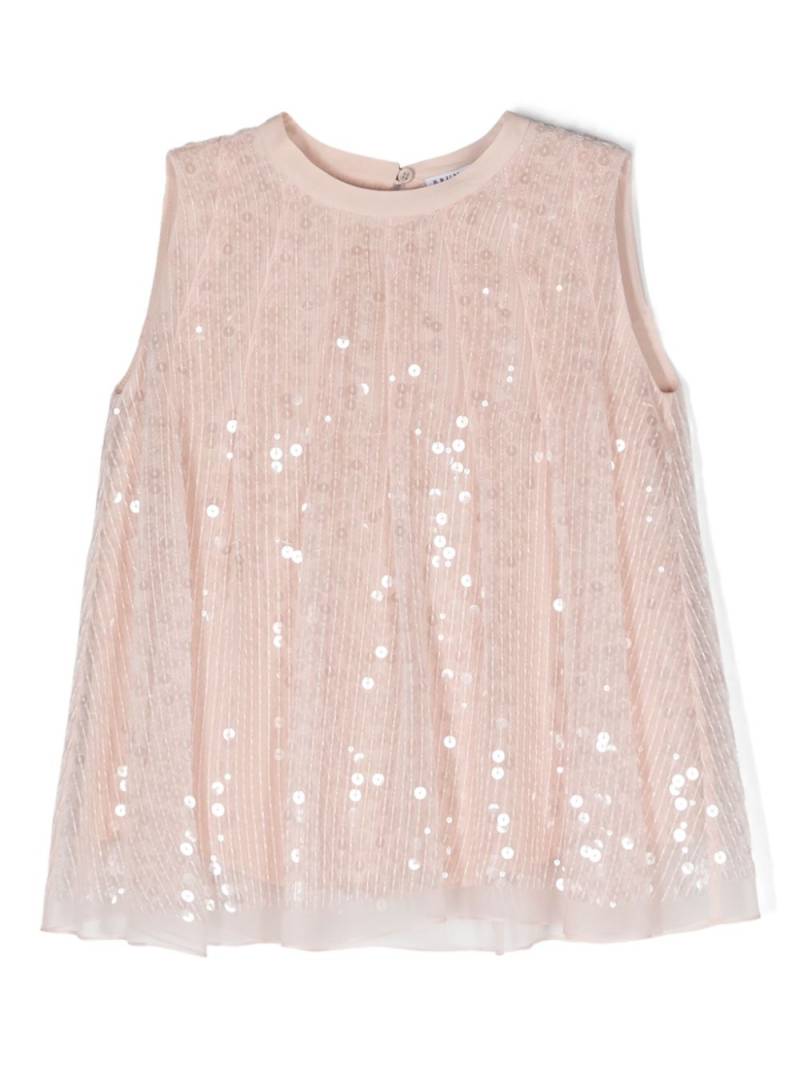 Brunello Cucinelli Kids sequinned sleeveless blouse - Pink von Brunello Cucinelli Kids