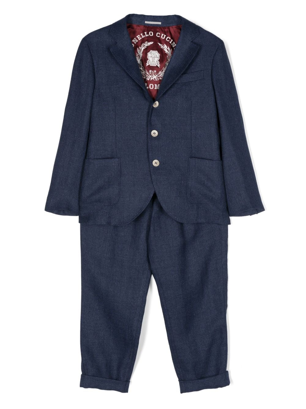 Brunello Cucinelli Kids single-breasted suit - Blue von Brunello Cucinelli Kids