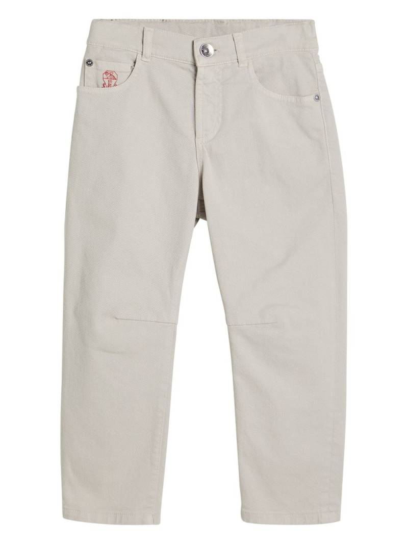 Brunello Cucinelli Kids straight-leg jeans - Neutrals von Brunello Cucinelli Kids