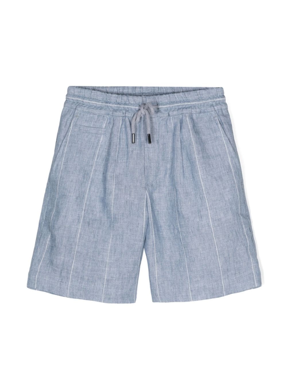 Brunello Cucinelli Kids striped linen shorts - Blue von Brunello Cucinelli Kids