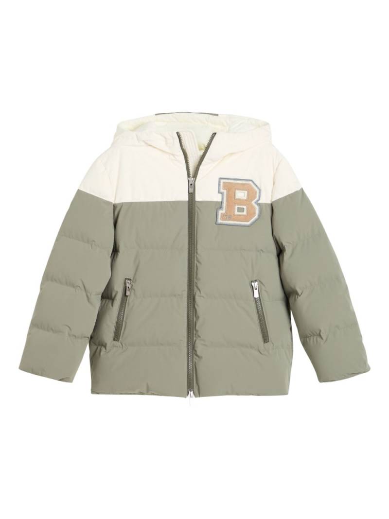 Brunello Cucinelli Kids taffeta down jacket - Green von Brunello Cucinelli Kids