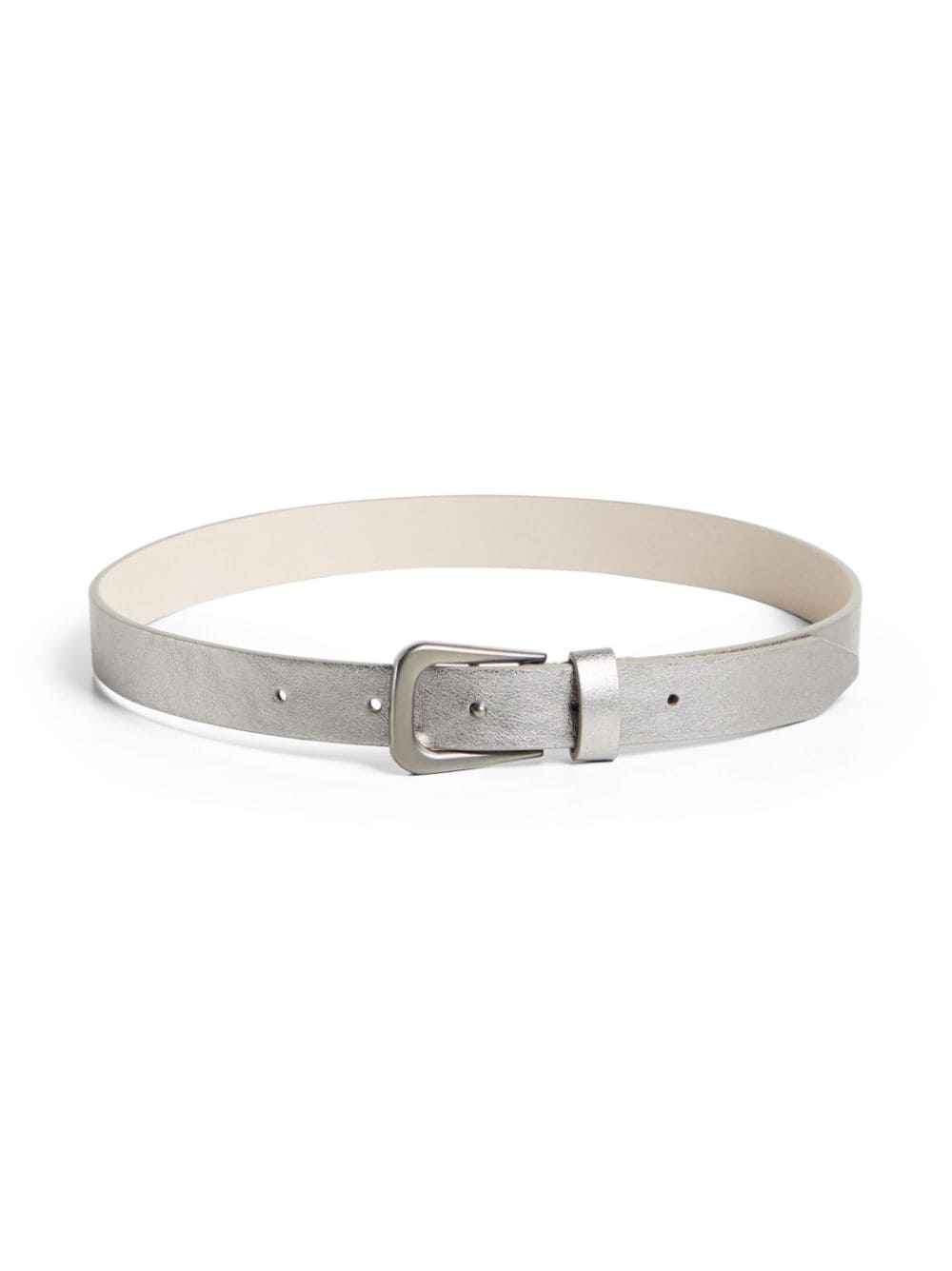 Brunello Cucinelli Kids textured leather belt - Silver von Brunello Cucinelli Kids