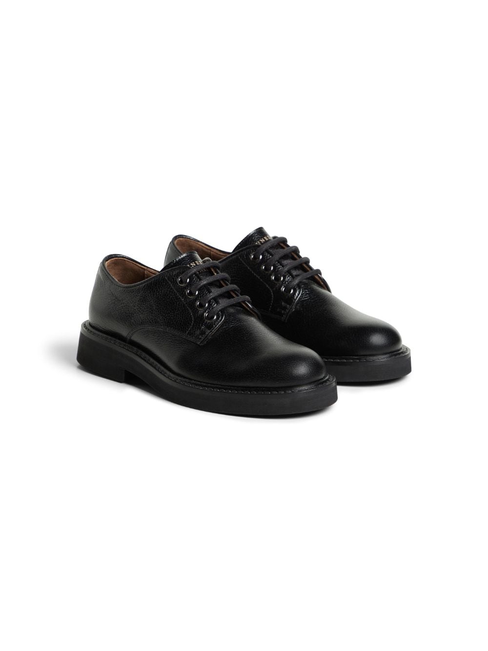 Brunello Cucinelli Kids textured leather brogues - Black von Brunello Cucinelli Kids