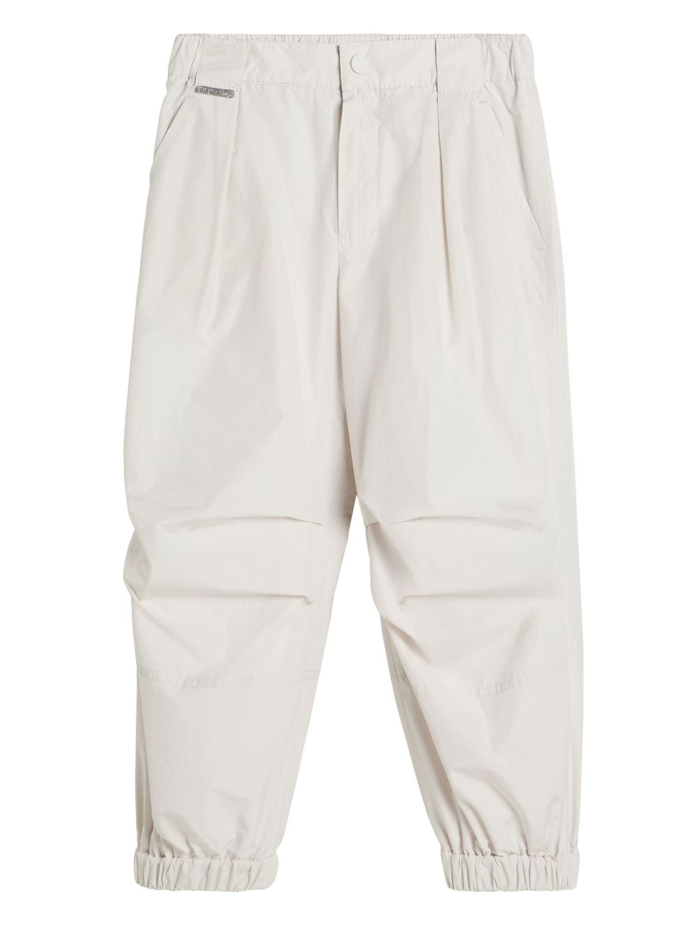 Brunello Cucinelli Kids water-resistant taffeta trousers - White von Brunello Cucinelli Kids