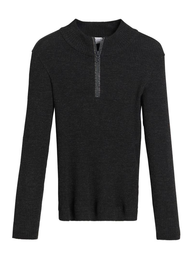 Brunello Cucinelli Kids zip-up sweater - Black von Brunello Cucinelli Kids