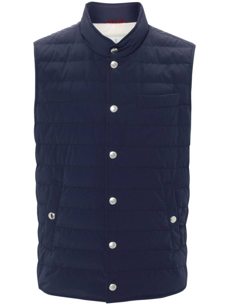 Brunello Cucinelli Bonded gilet - Blue von Brunello Cucinelli