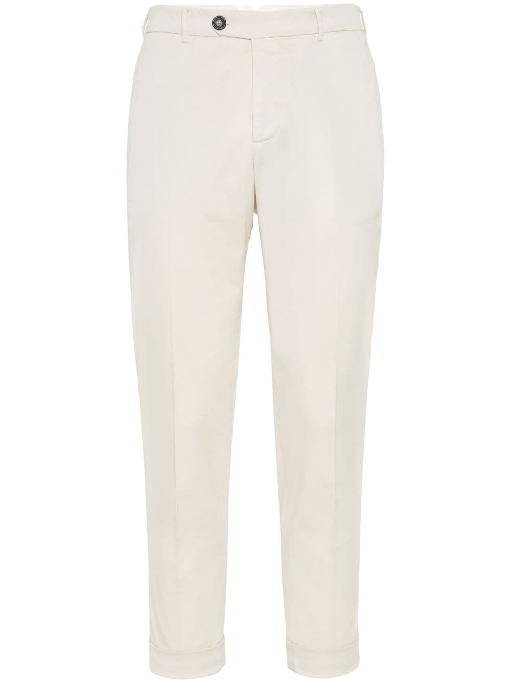 Brunello Cucinelli Classico slim fit chinos - White von Brunello Cucinelli