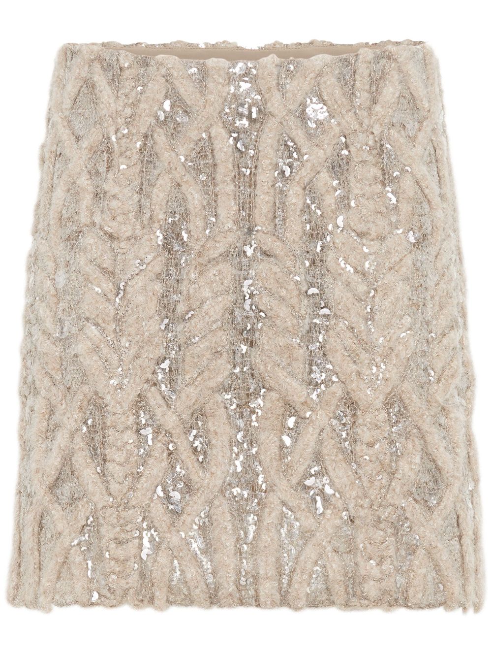 Brunello Cucinelli Dazzling embroidered mini skirt - Neutrals von Brunello Cucinelli