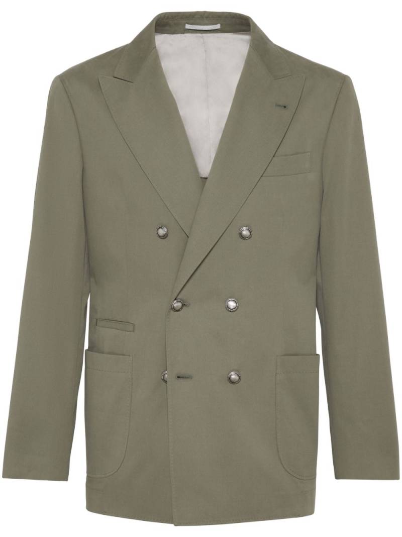 Brunello Cucinelli Double breasted blazer - Green von Brunello Cucinelli