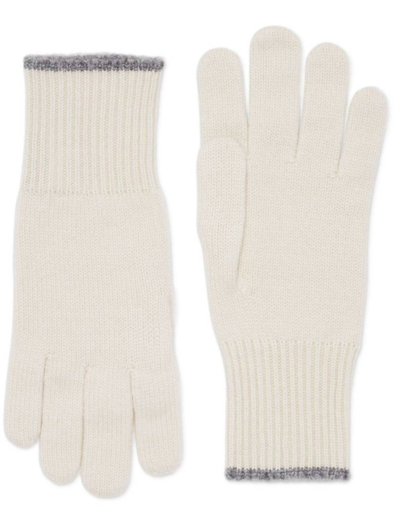 Brunello Cucinelli Knit gloves - Neutrals von Brunello Cucinelli