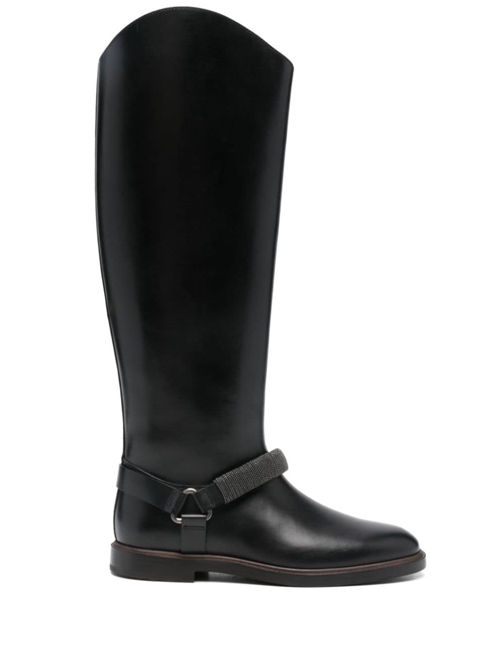 Brunello Cucinelli Monili-chain boots - Black von Brunello Cucinelli