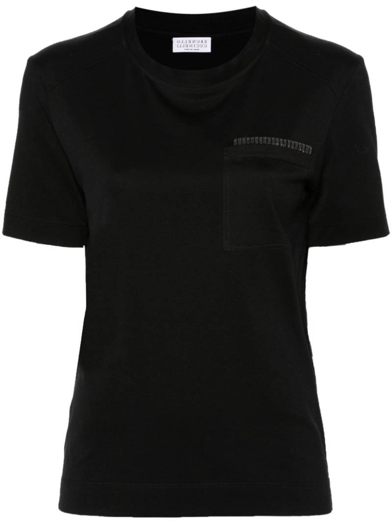 Brunello Cucinelli Monili chain-detail T-shirt - Black von Brunello Cucinelli