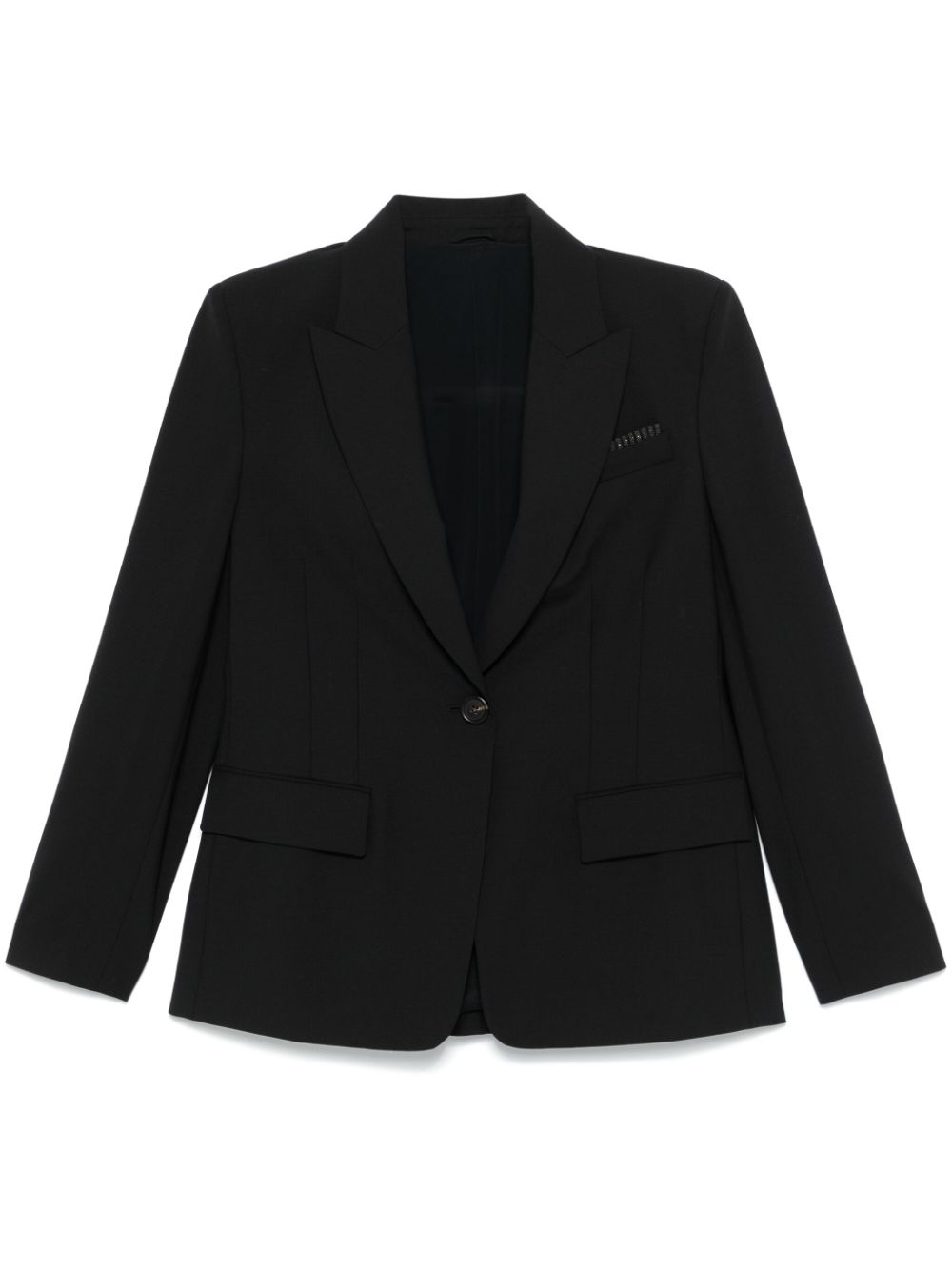 Brunello Cucinelli Monili chain-detail blazer - Black von Brunello Cucinelli