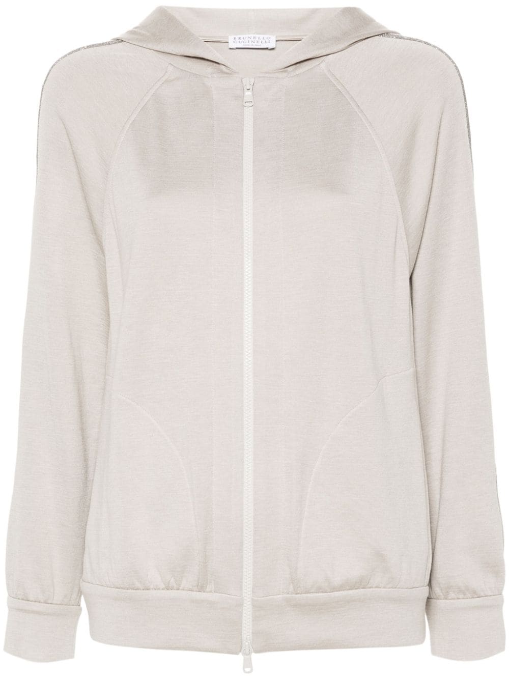 Brunello Cucinelli Monili chain-detail hoodie - Neutrals von Brunello Cucinelli