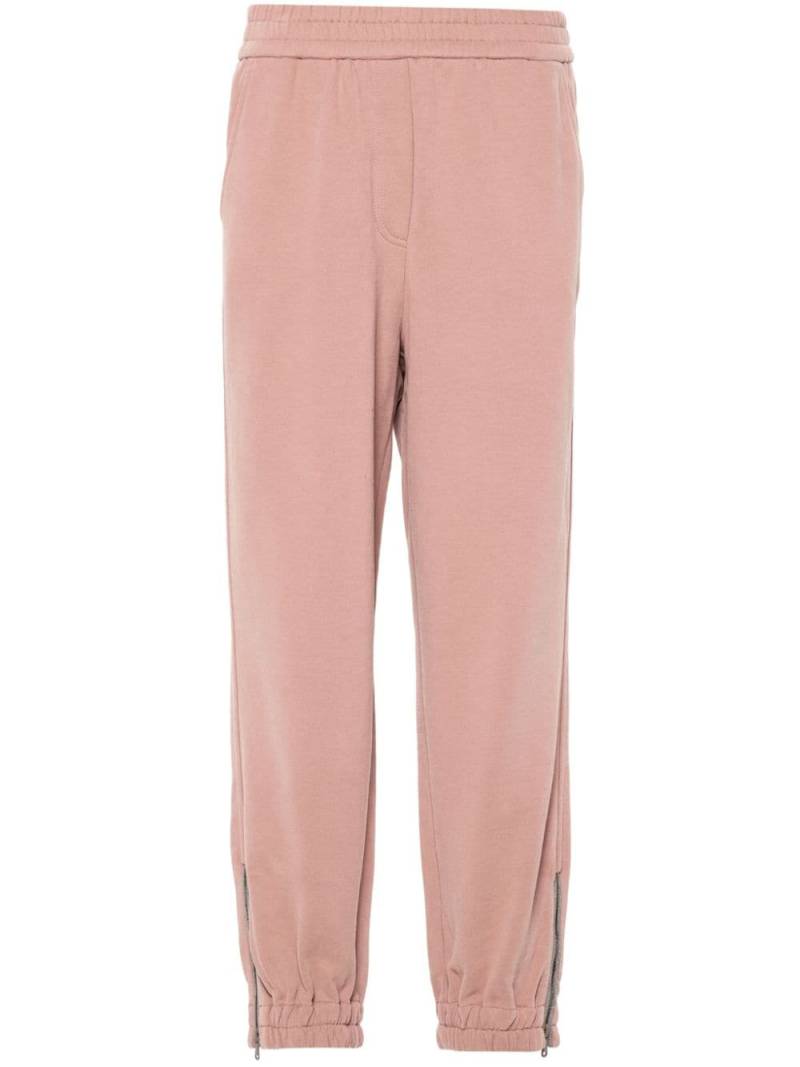 Brunello Cucinelli Monili chain-detail track pants - Pink von Brunello Cucinelli