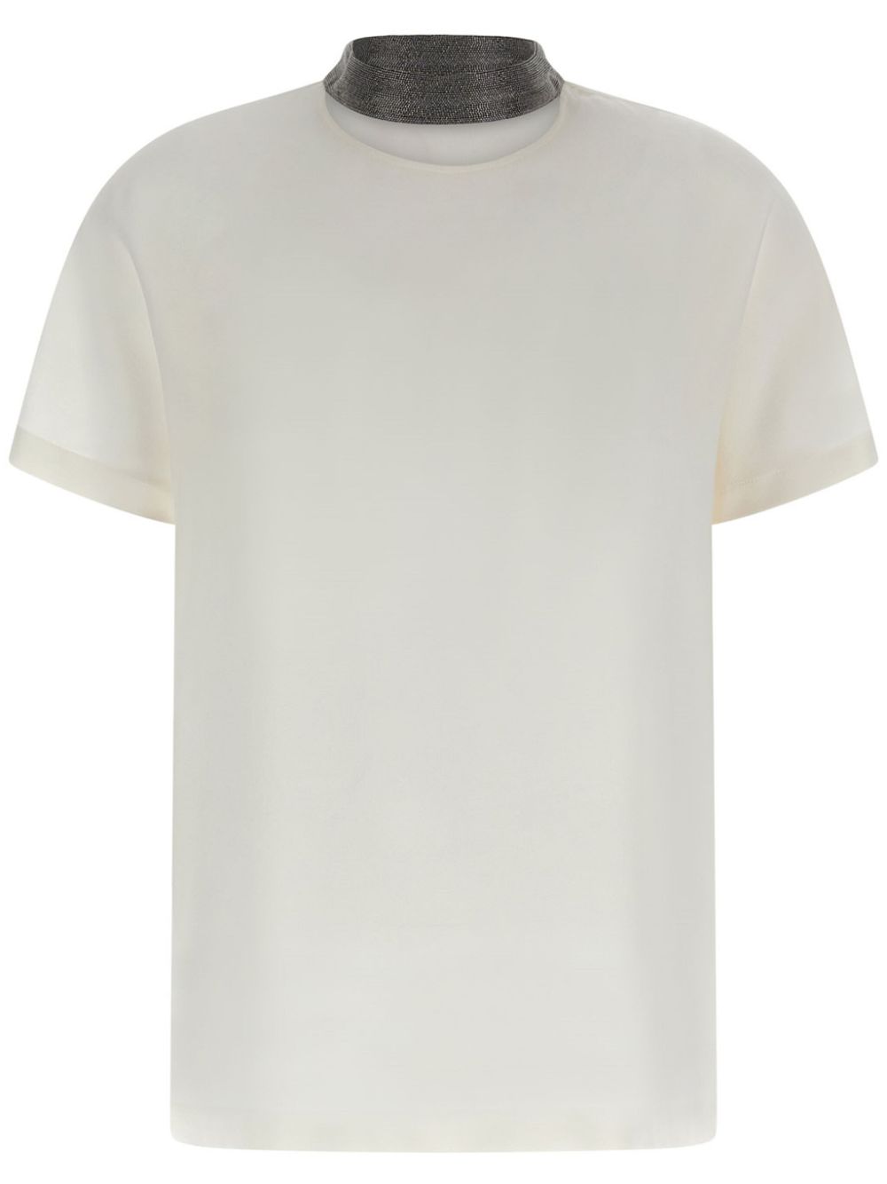 Brunello Cucinelli Monili chain-embellished T-shirt - White von Brunello Cucinelli