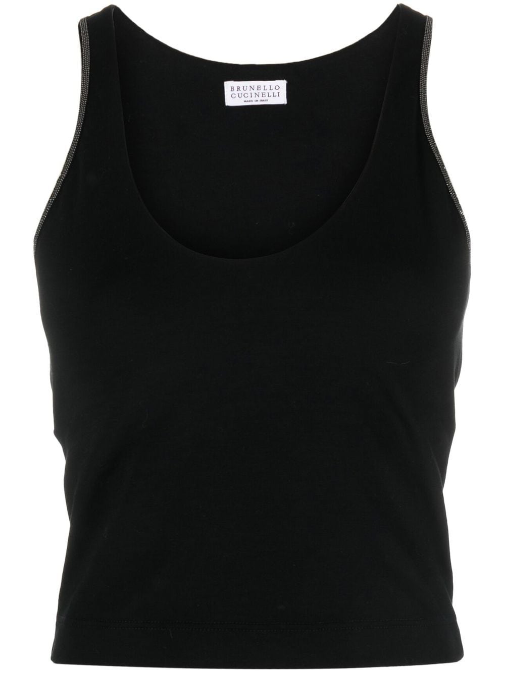 Brunello Cucinelli Monili chain-embellished tank top - Black von Brunello Cucinelli