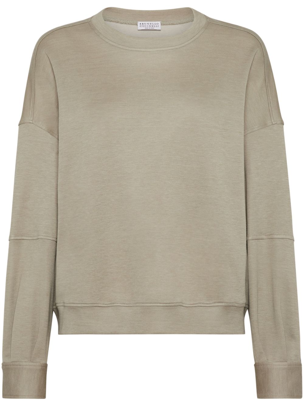 Brunello Cucinelli Monili crew-neck sweatshirt - Green von Brunello Cucinelli