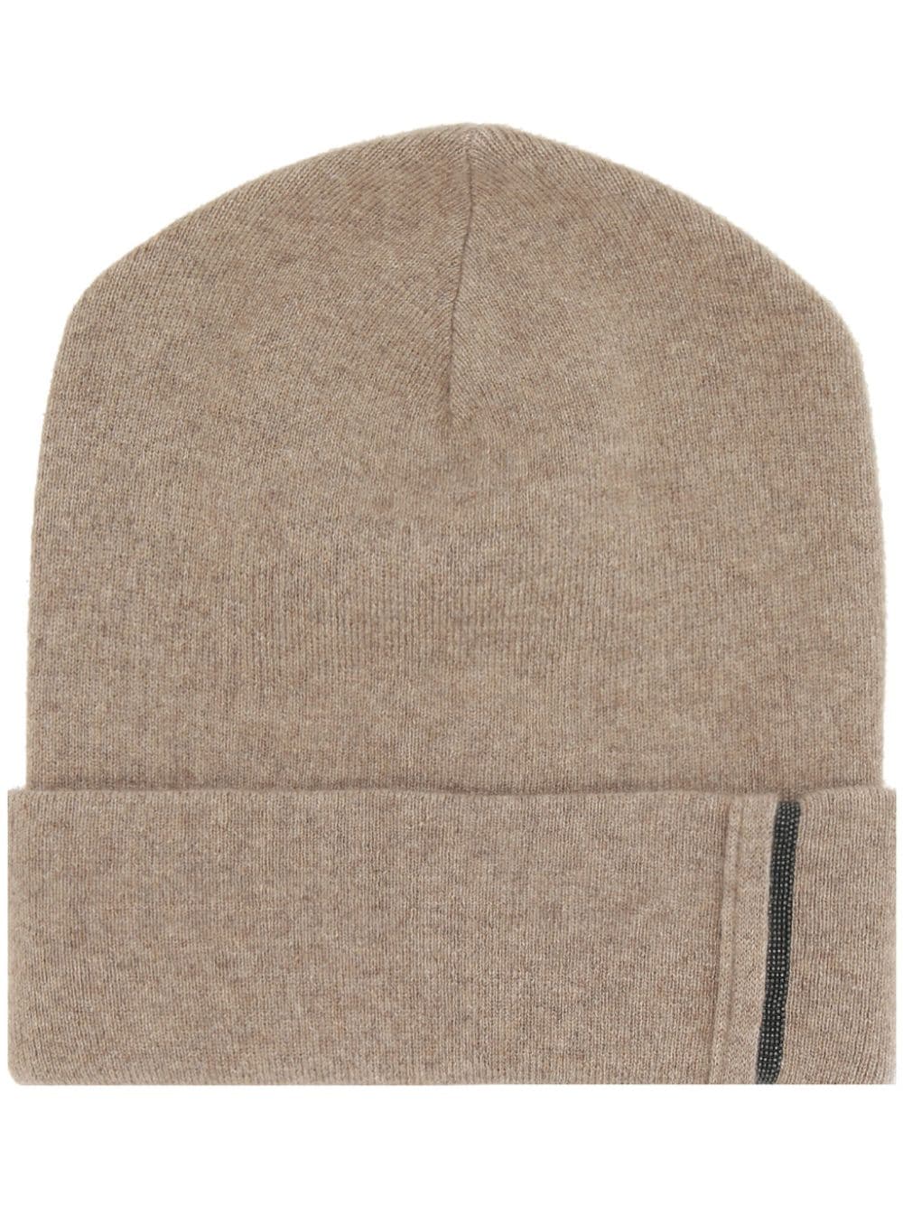 Brunello Cucinelli Monili-detail cashmere beanie - Neutrals von Brunello Cucinelli