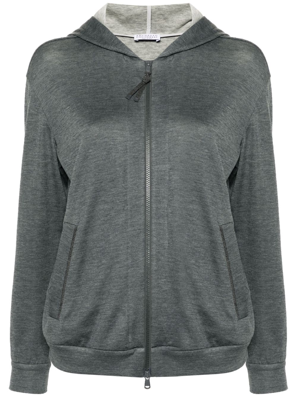 Brunello Cucinelli Monili-detail hoodie - Grey von Brunello Cucinelli