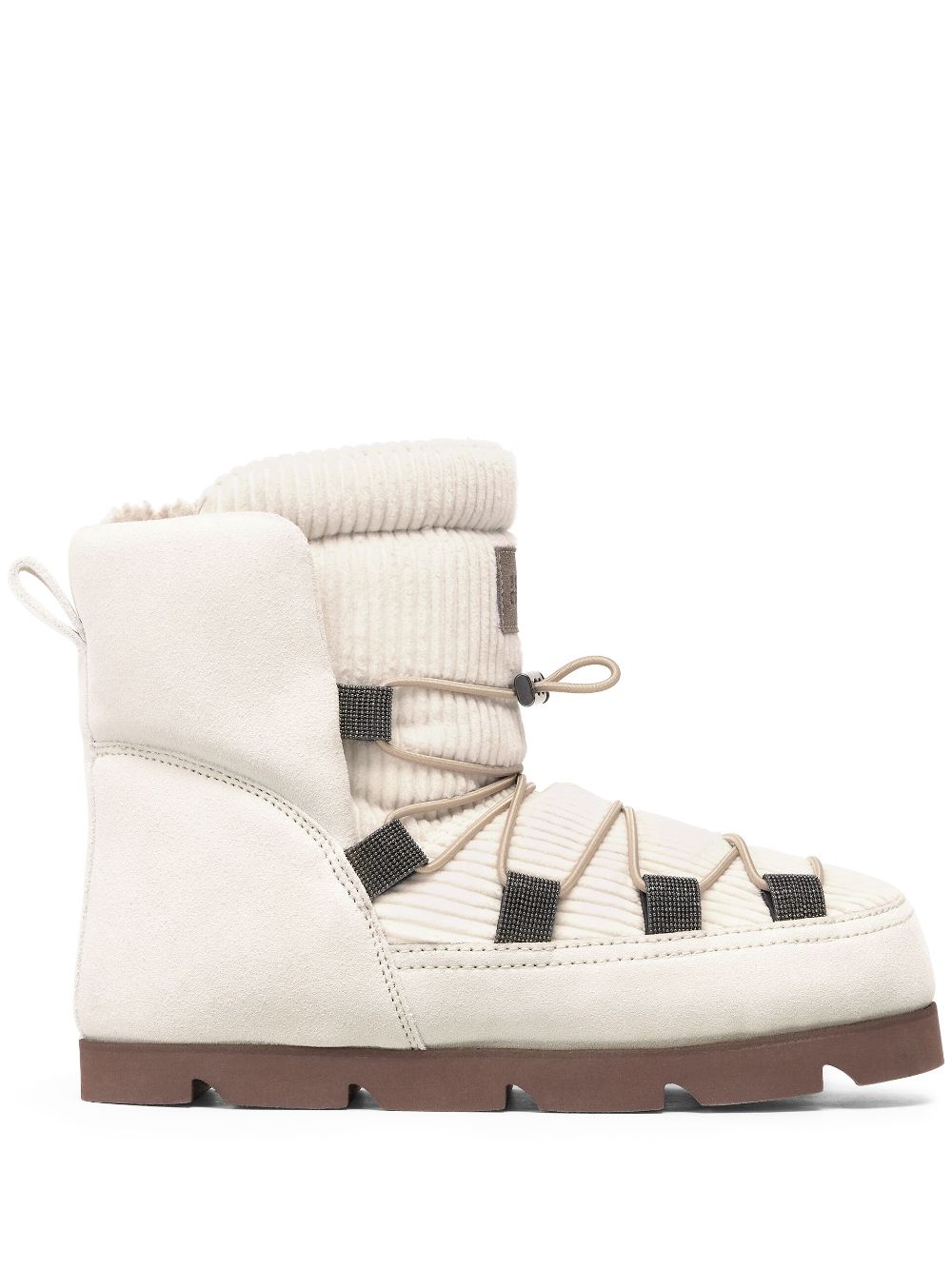 Brunello Cucinelli Monili-detail snow boots - White von Brunello Cucinelli