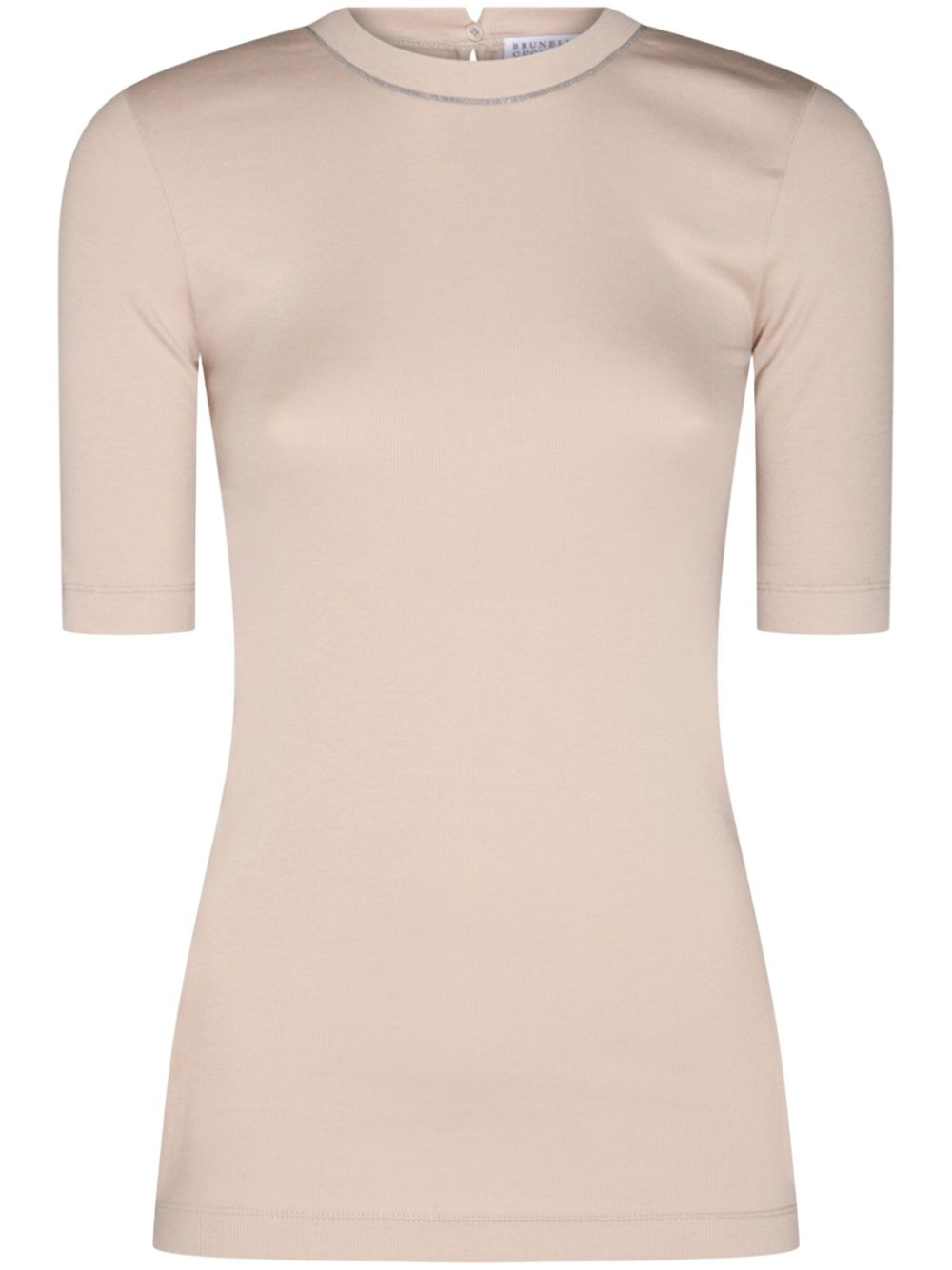 Brunello Cucinelli Monili-embellished T-shirt - Neutrals von Brunello Cucinelli