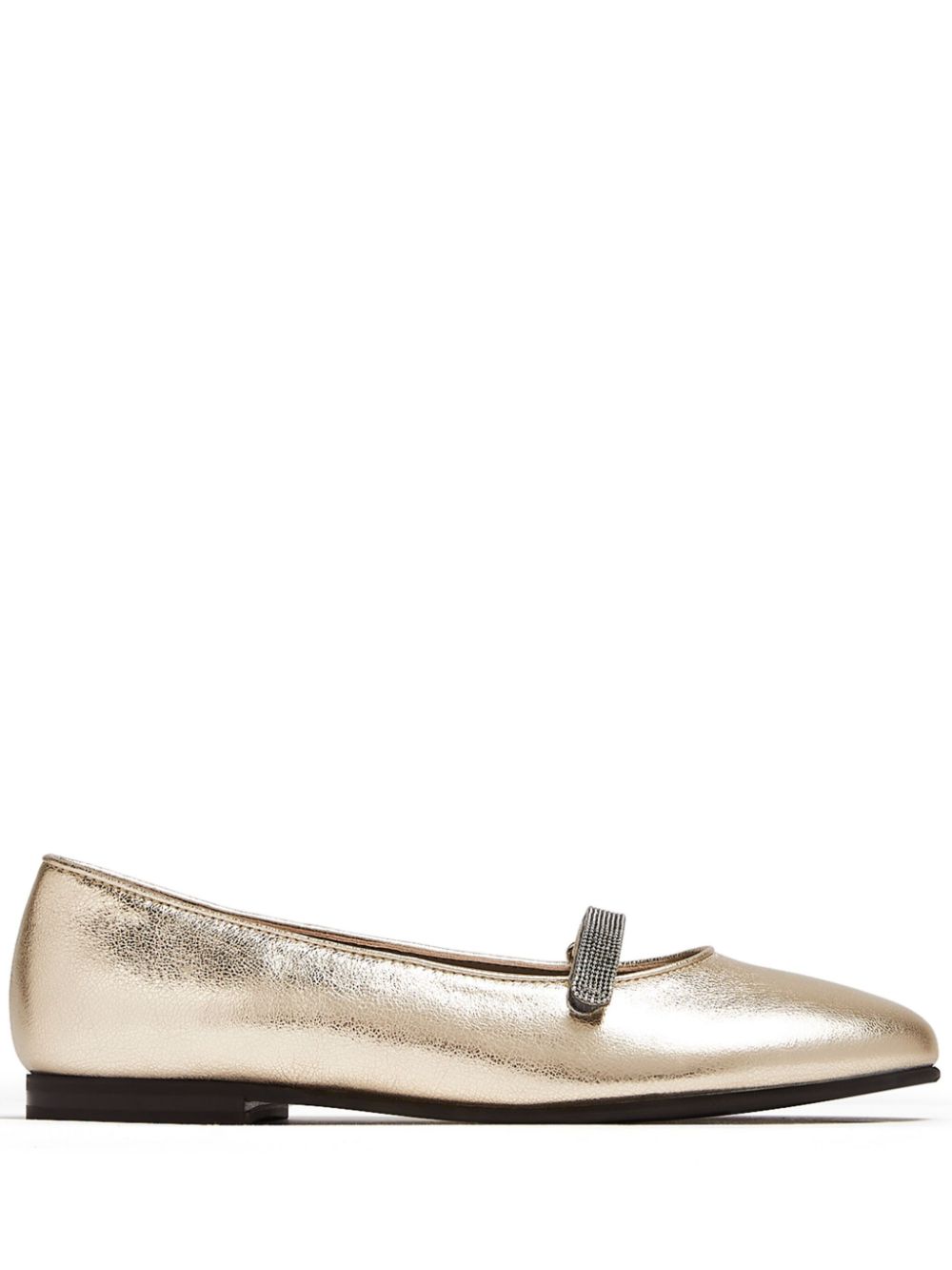 Brunello Cucinelli Monili-embellished ballet flats - Gold von Brunello Cucinelli