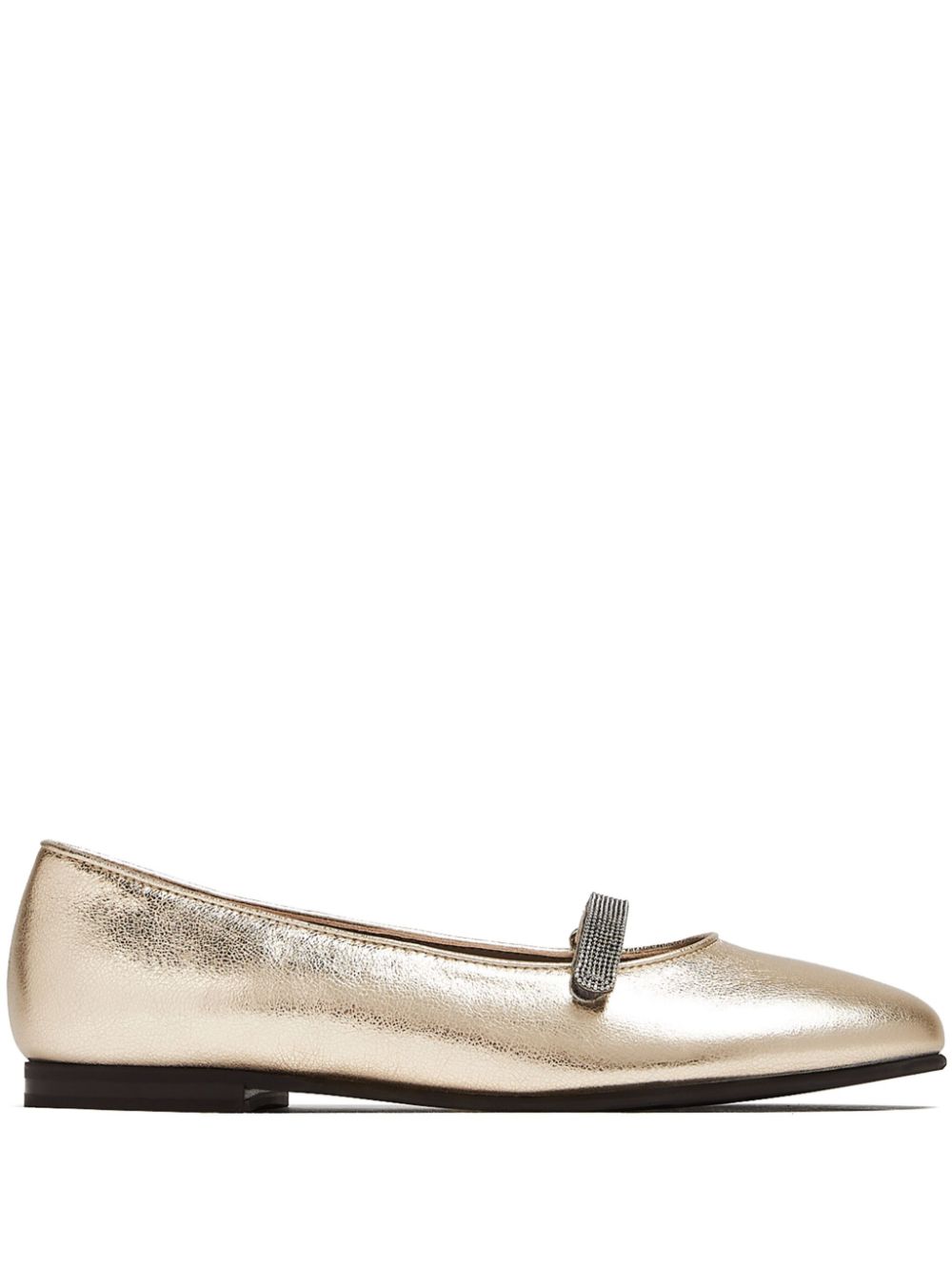 Brunello Cucinelli Monili-embellished ballet flats - Gold von Brunello Cucinelli