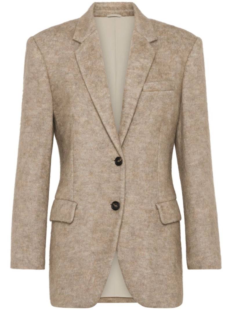 Brunello Cucinelli Monili-embellished blazer - Neutrals von Brunello Cucinelli