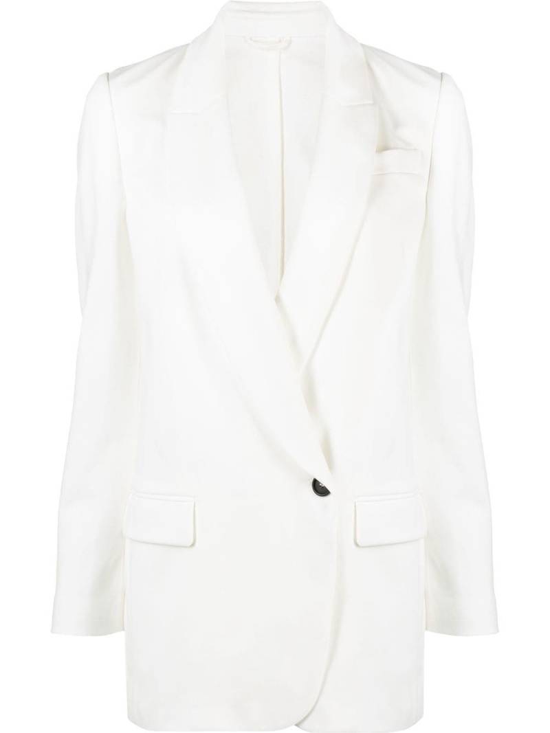 Brunello Cucinelli peak-lapels blazer - Neutrals von Brunello Cucinelli