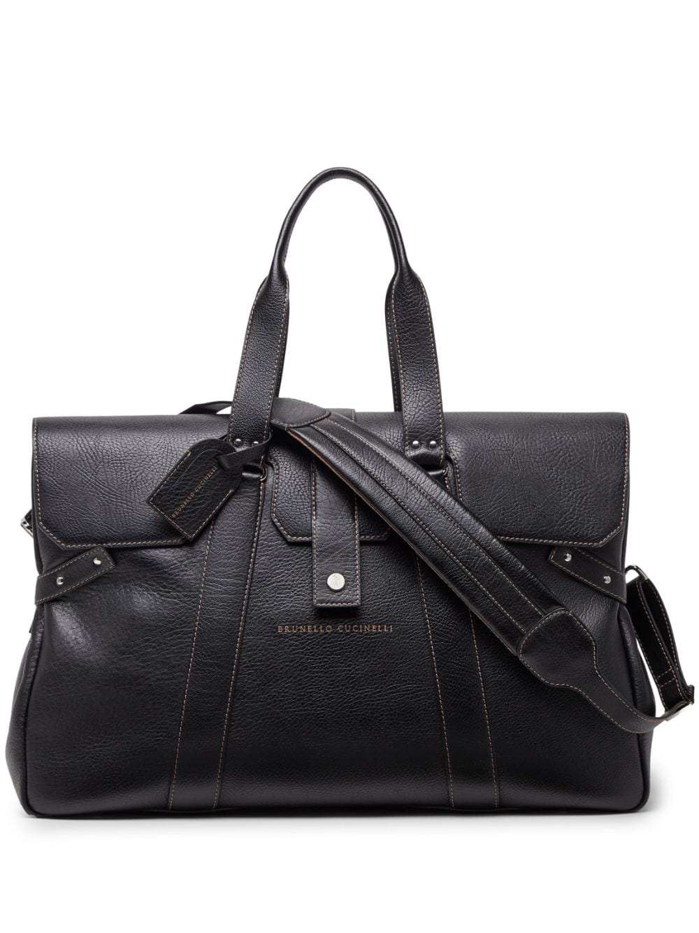 Brunello Cucinelli Weekender Country holdall bag - Black von Brunello Cucinelli