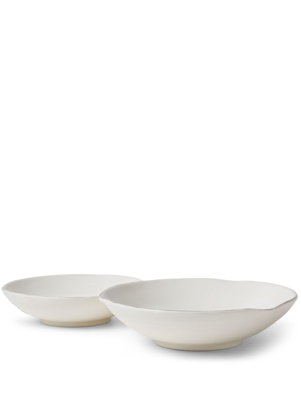 Brunello Cucinelli asymmetric edge plates (set of two) - White von Brunello Cucinelli