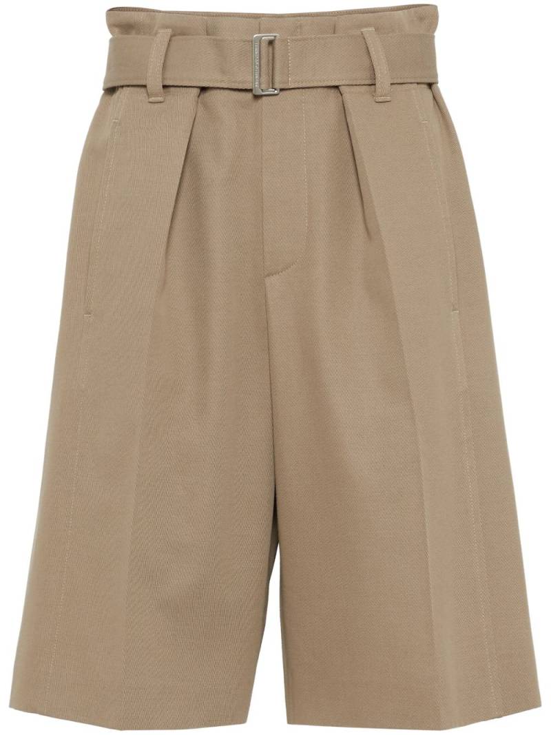 Brunello Cucinelli belted tailored bermuda shorts - Neutrals von Brunello Cucinelli