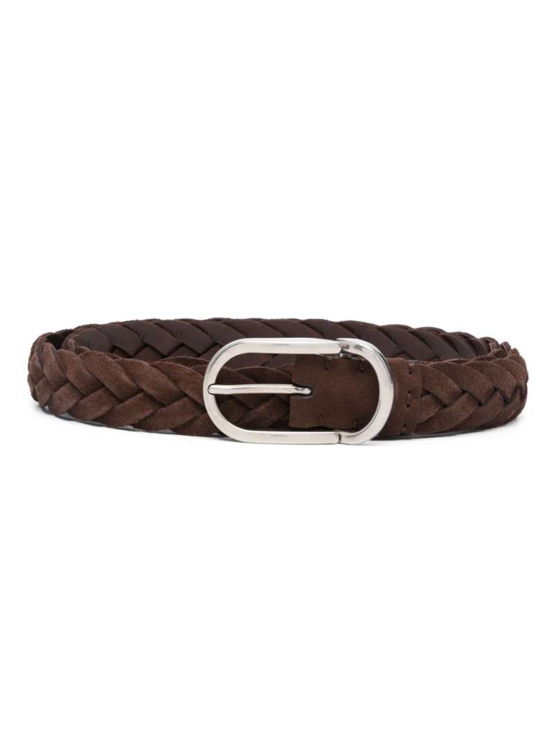 Brunello Cucinelli braided buckle belt - Brown von Brunello Cucinelli