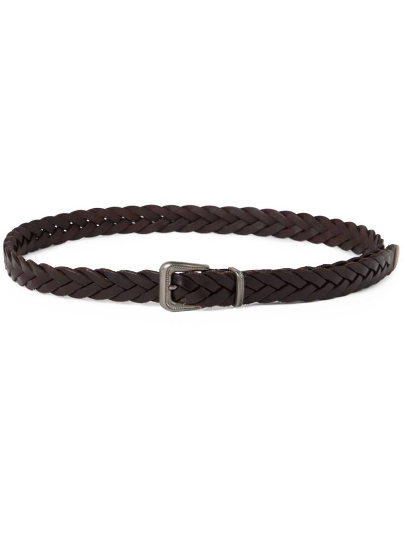 Brunello Cucinelli braided leather belt - Brown von Brunello Cucinelli