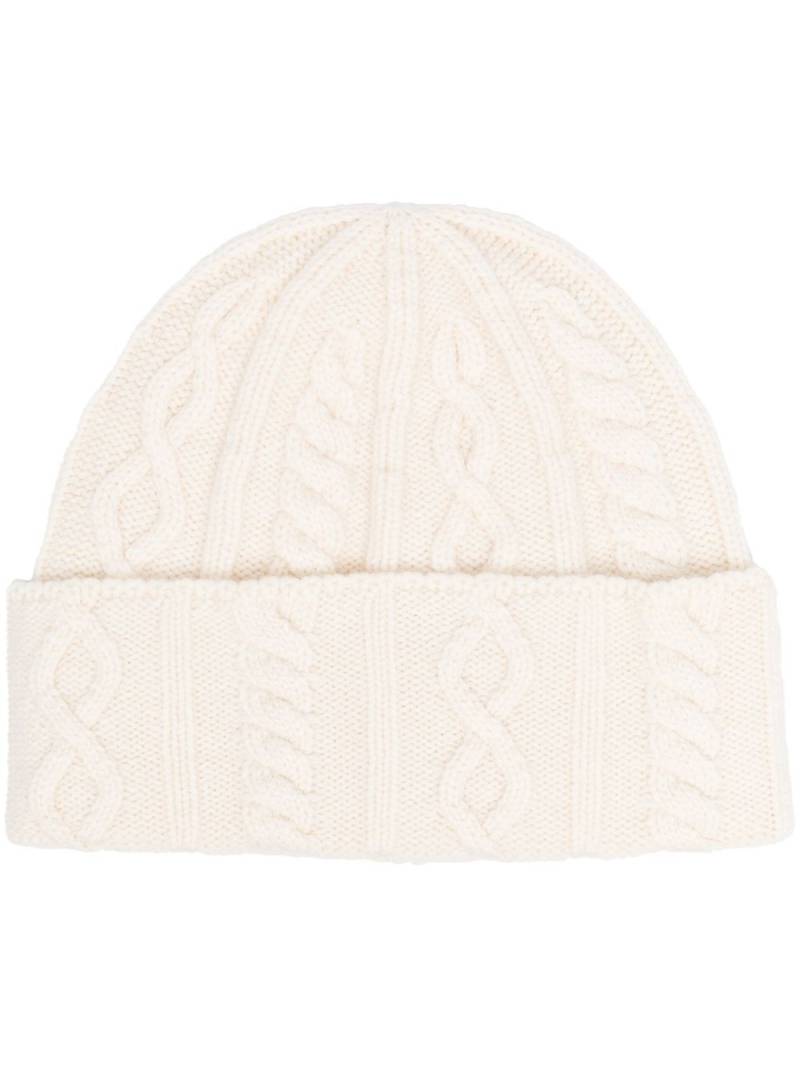 Brunello Cucinelli cable-knit cashmere beanie hat - Neutrals von Brunello Cucinelli