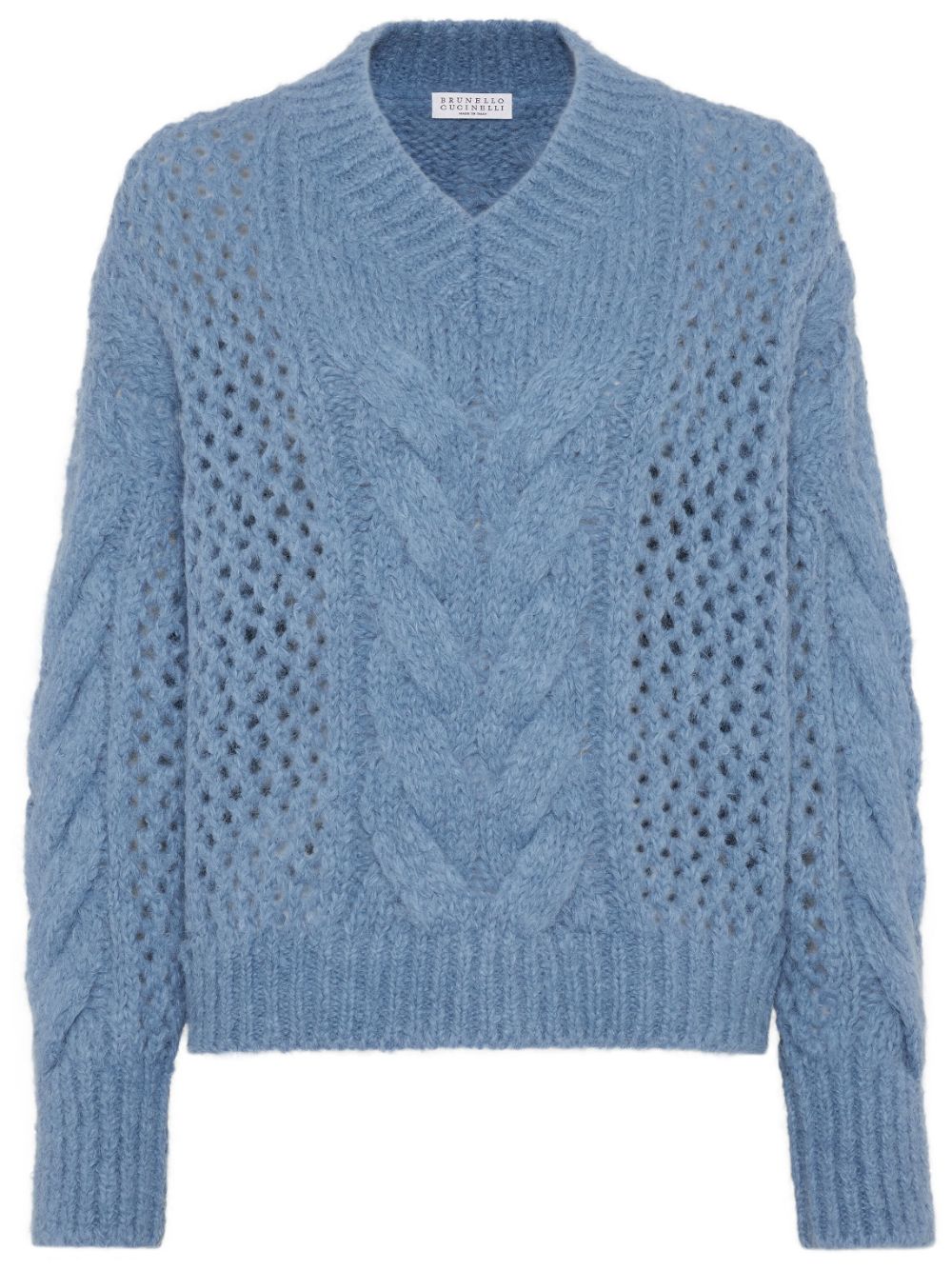 Brunello Cucinelli cable-knit jumper - Blue von Brunello Cucinelli